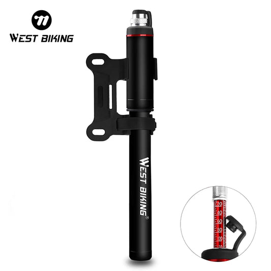 WEST BIKING Bike Pump Pressure Gauge Tube 120PSI Bicycle Pump Presta Schrader Hose Tire Air Inflator Road MTB Bike