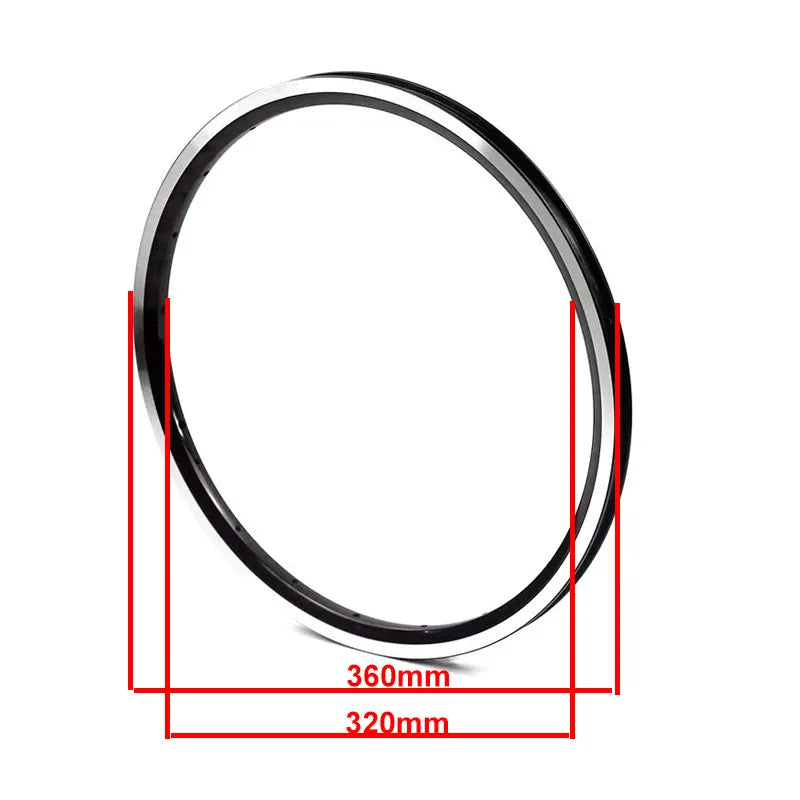 High Quality 16x1-3/8 CNC Small Wheel Bike Rim 16/20/24/28/32/36 Holes Black Silver 349 Rims For Bicycle Can Customized