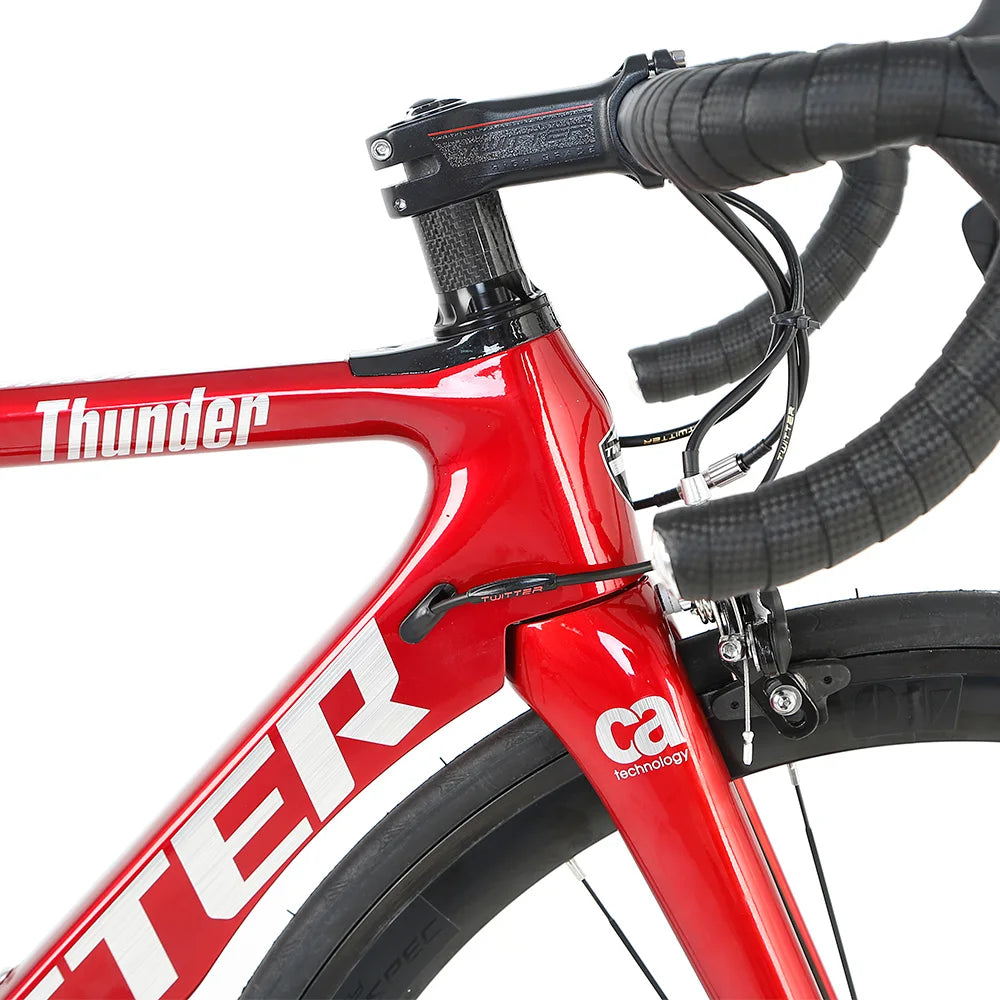 TWITTER-Thunder R2000-16Speed C Brake, Inner Routing, Breaking Wind Racing, T800 Carbon Fiber Road Bike, 700 x 25C