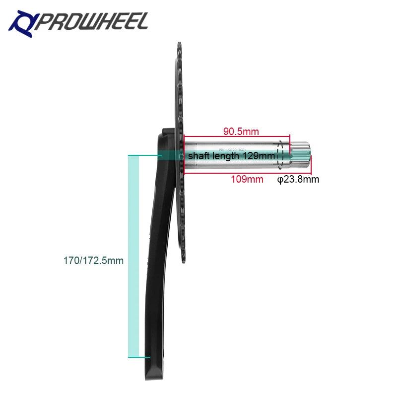 PROWHEEL Road Bike Crankset 9/10/11/12 Speed GXP 34/50T