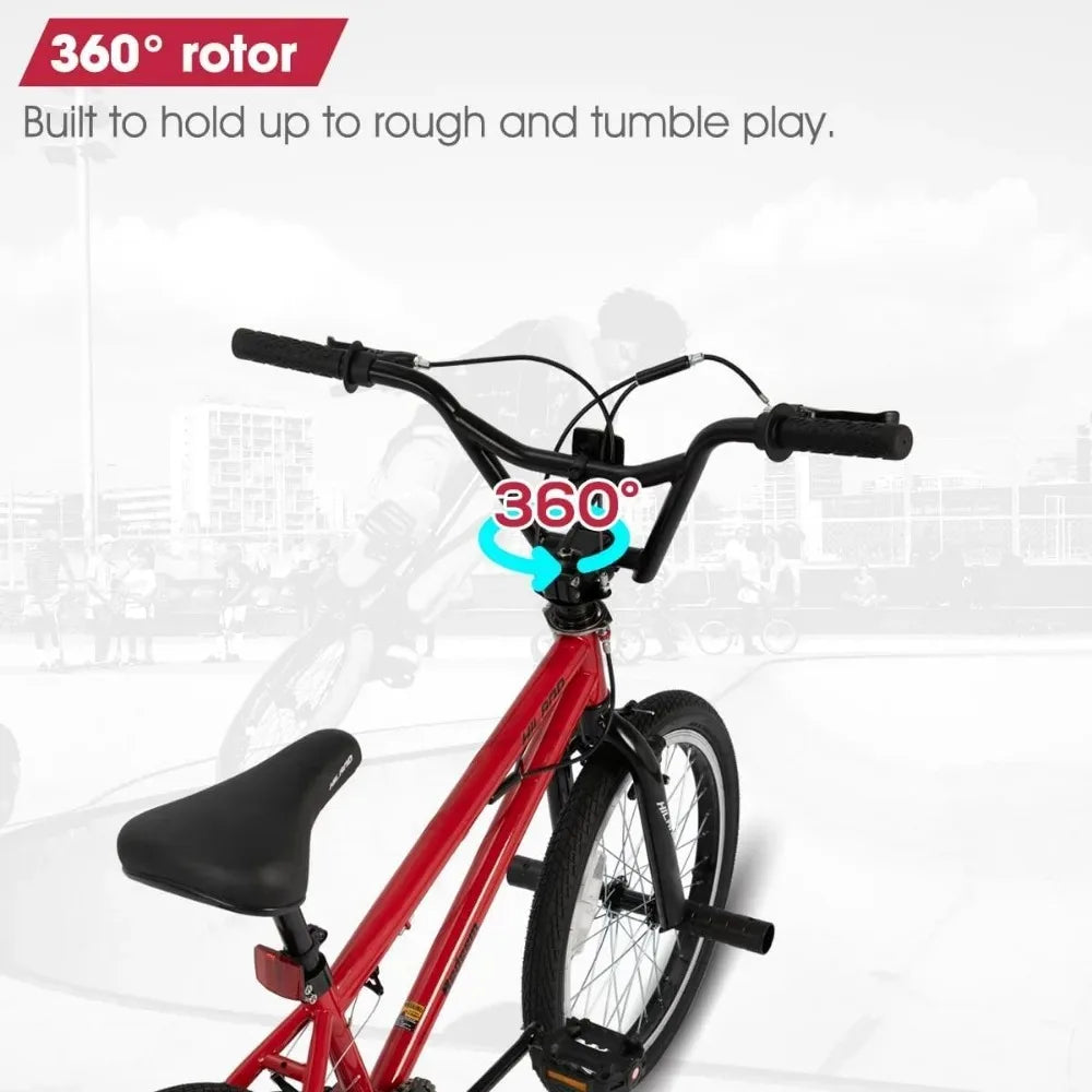 Hiland Redeem 1.0,  20 inch Freestyle Kids BMX Bike,Beginner-Level to Advanced Riders with 360 Degree Gyro & 4 Pegs, Kids' Bicycles