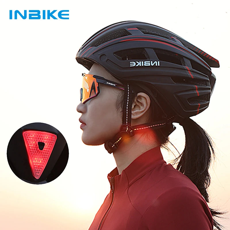 INBIKE Ultralight Men's Bicycle Helmet with Goggles And Taillight for MTB Road Cycling - Adult Integrally-Molded Bike Safety Gear