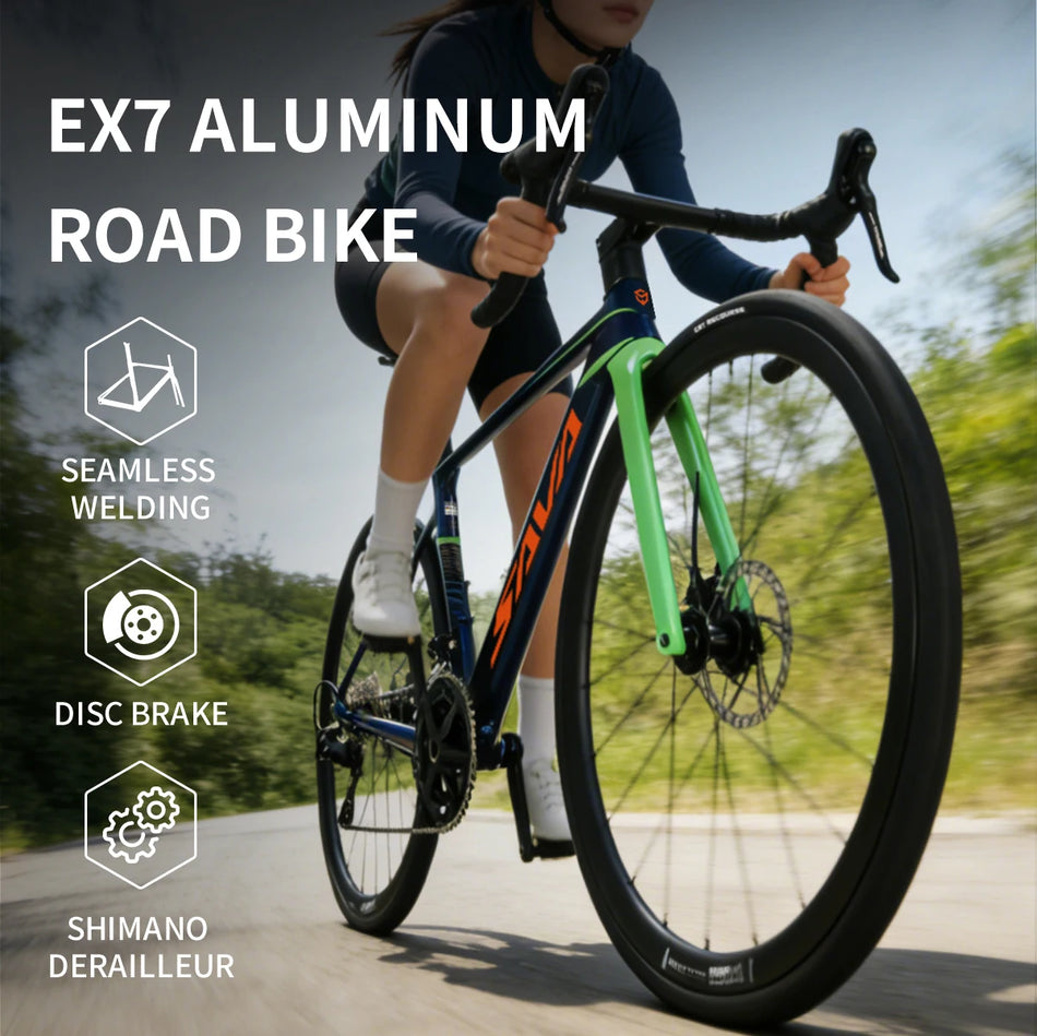 SAVA 2026 EX-7 Aluminum Road Racing Bike – SHIMANO 105 R7120 Performance Adult Bicycle