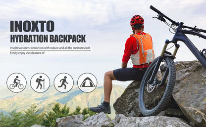 INOXTO lightweight men's and women's hydration backpack 15L, cycling backpack, off-road motorcycle mountaineering trail running