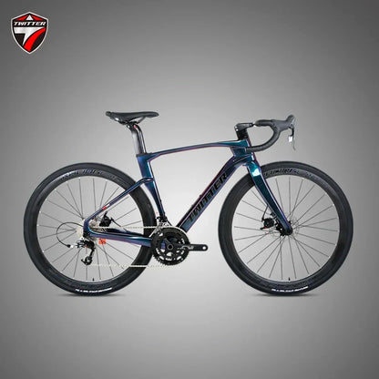 TWITTER V3 gravel bike 105/R7120-24S Fully concealed internal cable routing oil disc brakes 700*40C T900 Carbon fiber road bike