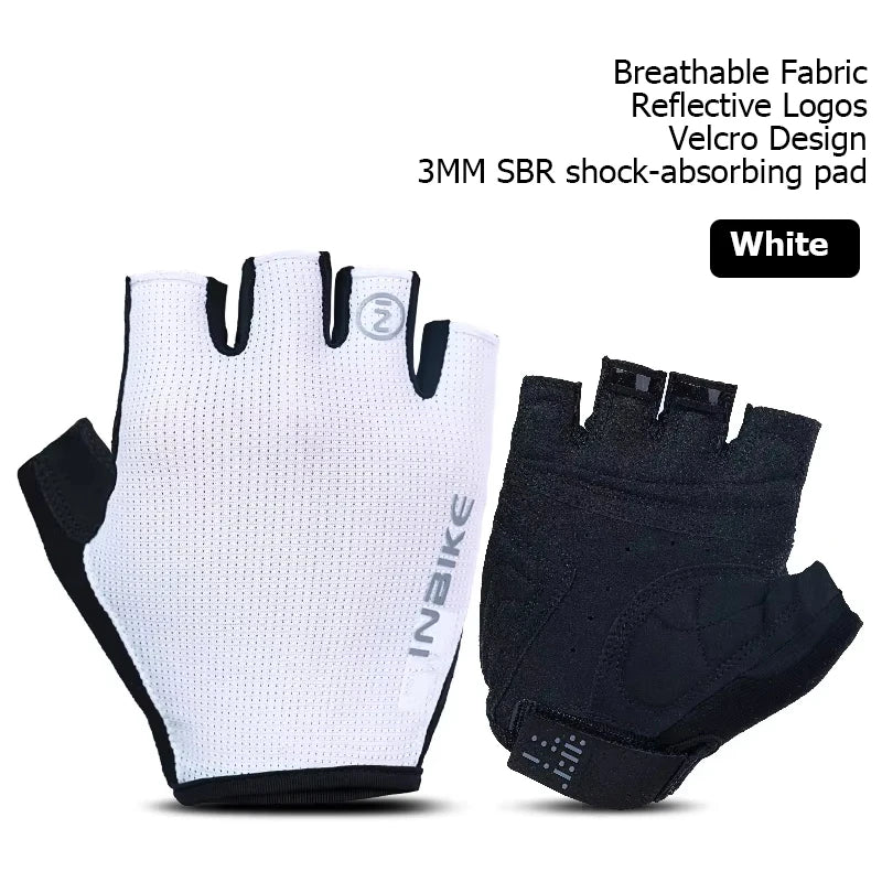 INBIKE Half Finger Cycling Gloves Breathable Shock-Absorption MTB Bicycle Gloves for Men And Women Summer Outdoor Sports Accessories