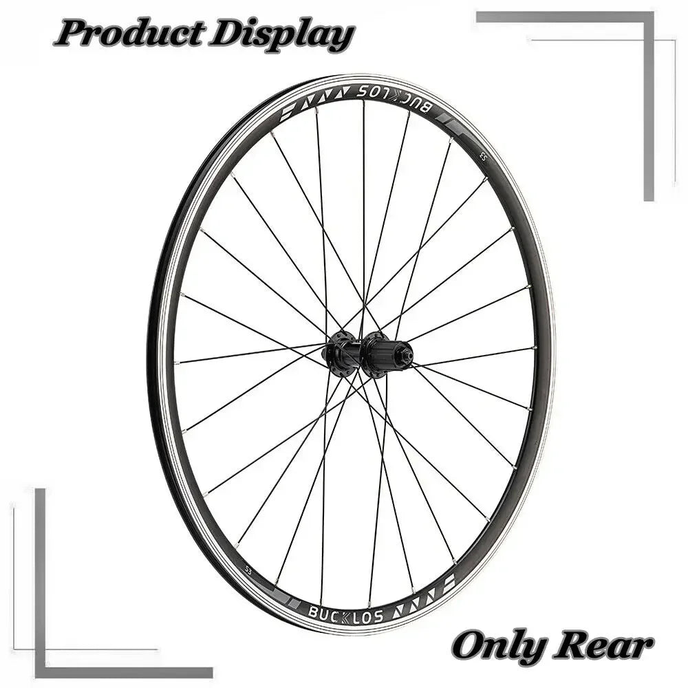 BUCKLOS 700C 40mm Road Bike Wheelset – Quick Release 24H - Aluminum -Only Rear - Road Bike Wheelset