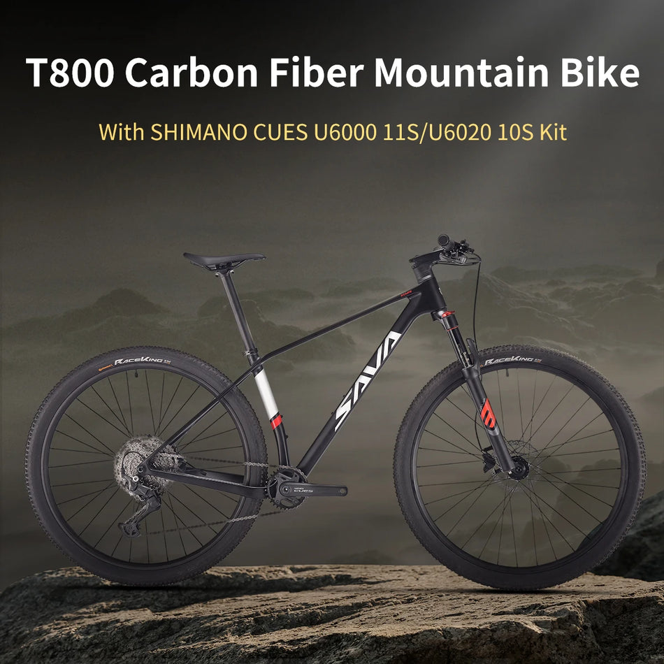 SAVA New Lantop 610 /611 Carbon Fiber Mountain Bike, MTB Adult Mountain Bike with SHIMANO CUES U6000 11-Speed Components