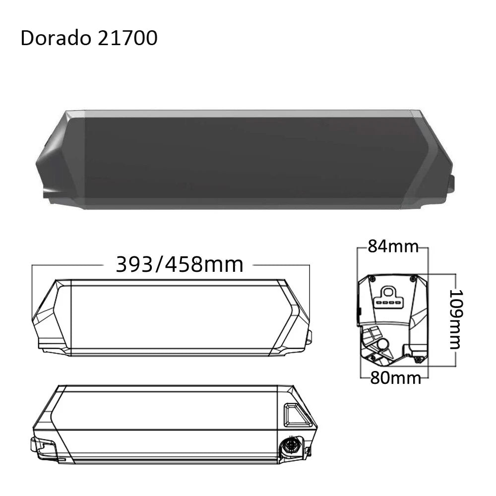 Ariel Rider X-Class Dorado Pro Plus Max 21700 Battery 36V 48V 52V 13Ah 17.5Ah 20Ah 25Ah NCM Ride1up Voltbike Ebike Battery