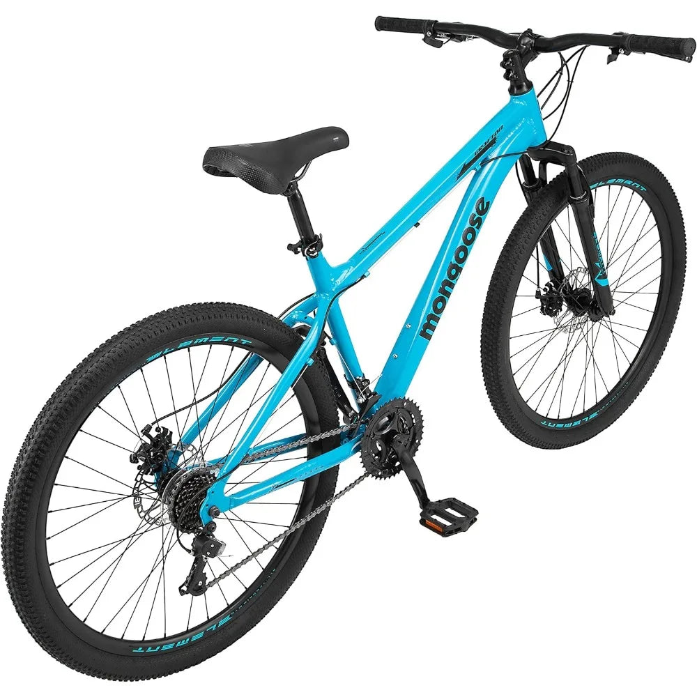 Grafton Mountain Bike for Adult and Youth Men and Women, 24/26 / 27.5-Inch Wheel Options, 21-Speed Trigger Shifter, Aluminum