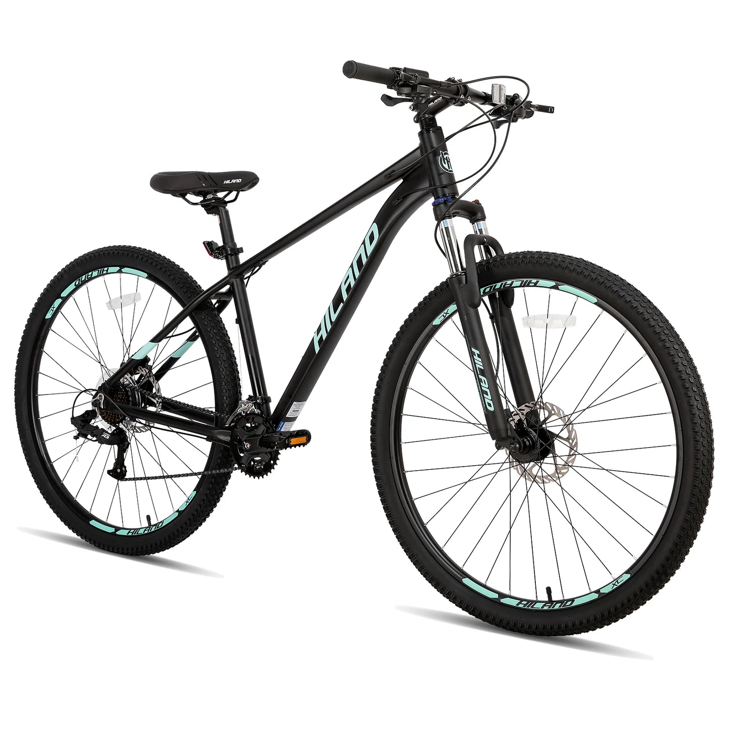 Hiland 29 Inch Mountain Bike for Men Adult Bicycle, Aluminum Hydraulic Disc-Brake 16-Speed with Lock-Out Suspension Fork