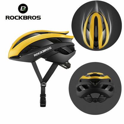 ROCKBROS Ultralight Bicycle Helmet Adult Men's Road Bike MTB Scooter Cap Motorcycle Helmet with 16-20 Air Vents in Multiple Colors Sizes M/L