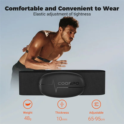 COOSPO H6/H9Z Chest Heart Rate Monitor Strap Bluetooth 4.0 ANT+ HRM Sensor Waterproof For Garmin Wahoo Bike Computer