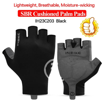 INBIKE Shockproof GEL Pad Half Finger Cycling Gloves Men Women Summer Sport Gym Fitness MTB Bicycle Gloves - Blue Red Black Green Grey