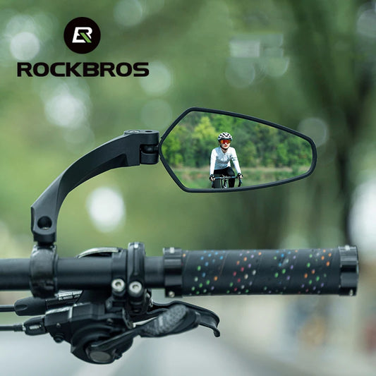 ROCKBROS Bicycle Mirror Handlebar Rear View Mirror Adjustable  Wide Range Back Sight Reflector Cycling Mirrors