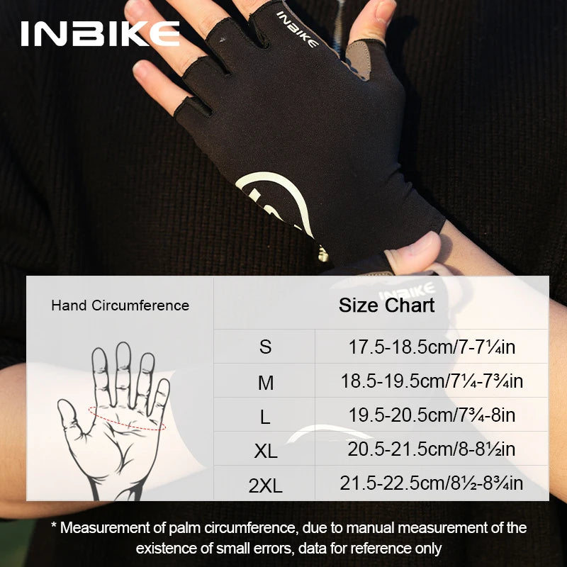 INBIKE Cycling Gloves Half-finger Bike Biking Gloves Gel Shock-absorbing Summer MTB Gloves for Men Road Mountain Bicycle Gloves