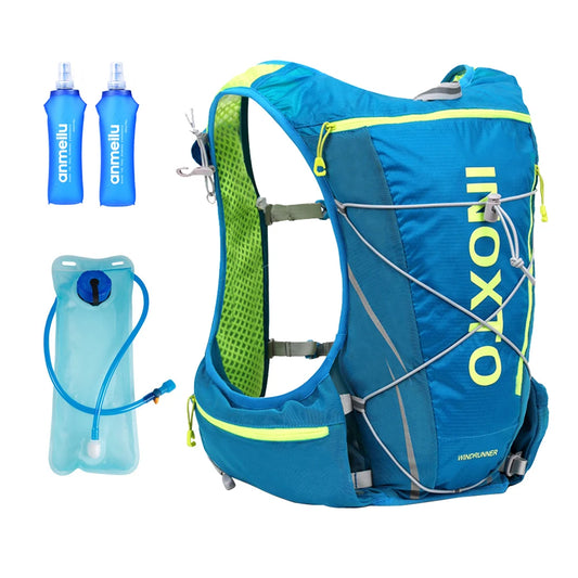 INOXTO 8L Hydrating Running Vest Backpack Unisex Cycling Hiking Marathon Sports Vest with Water Bladder Compatible Polyester