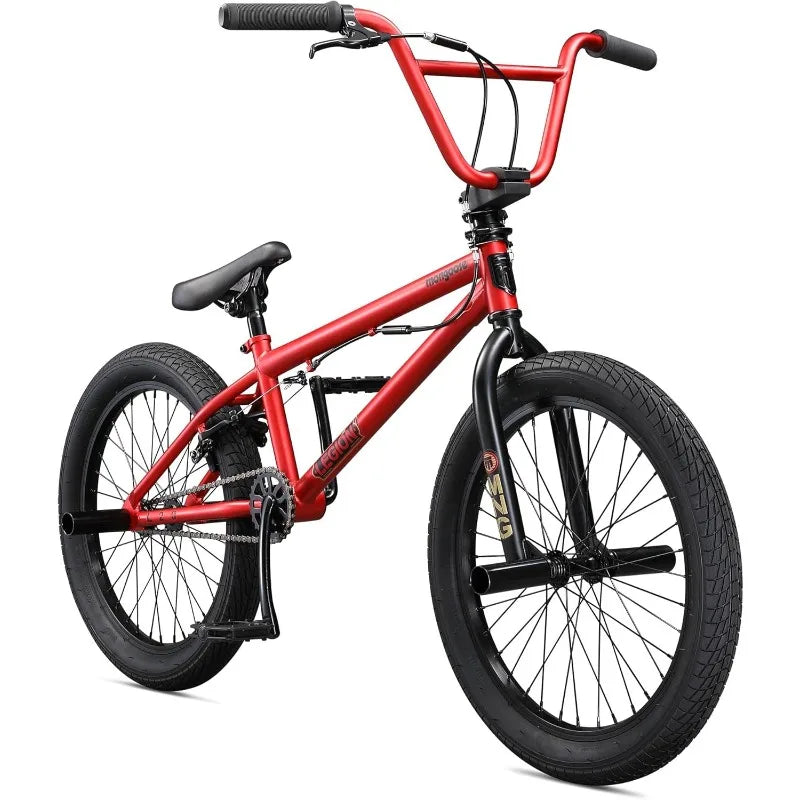 Mongoose Legion Kids Freestyle BMX Bike 20-Inch Wheels Hi-Ten Steel Frame Double Disc Brake Unisex Intermediate Rider Bicycle