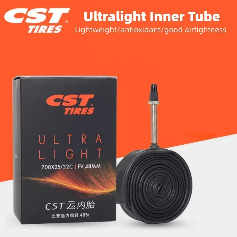 CST Ultralight 700C Road Bike Inner Tube – Presta Valve 48mm, 60mm & 80mm | Velozzo