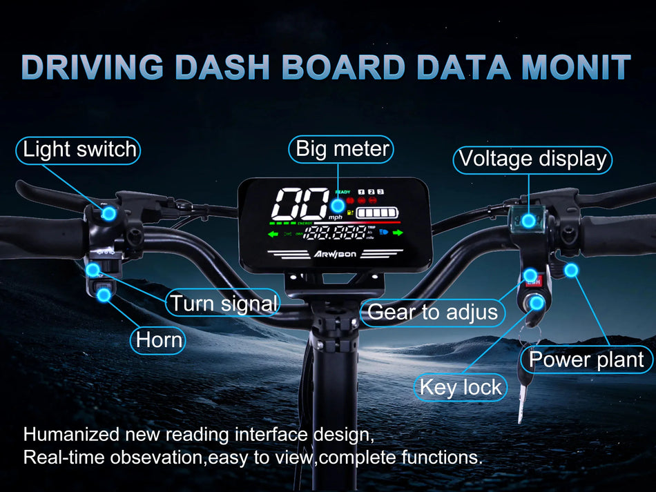 Arwibon GT06 1200W E-Scooter – Fast, Foldable, All-Terrain