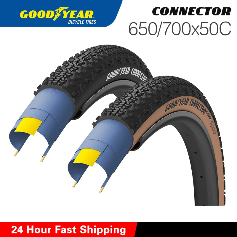 Goodyear Connector Ultimate Gravel Tire – Tubeless Ready, 120 TPI, All-Terrain | Velozzo