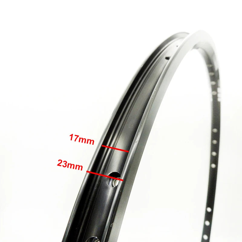 2 Pcs 26 Inch 32H Mountain Bike Rim Double Layer Rivet Hole Aluminum Alloy Disc Brake Black Rim With White Mark Can Customized