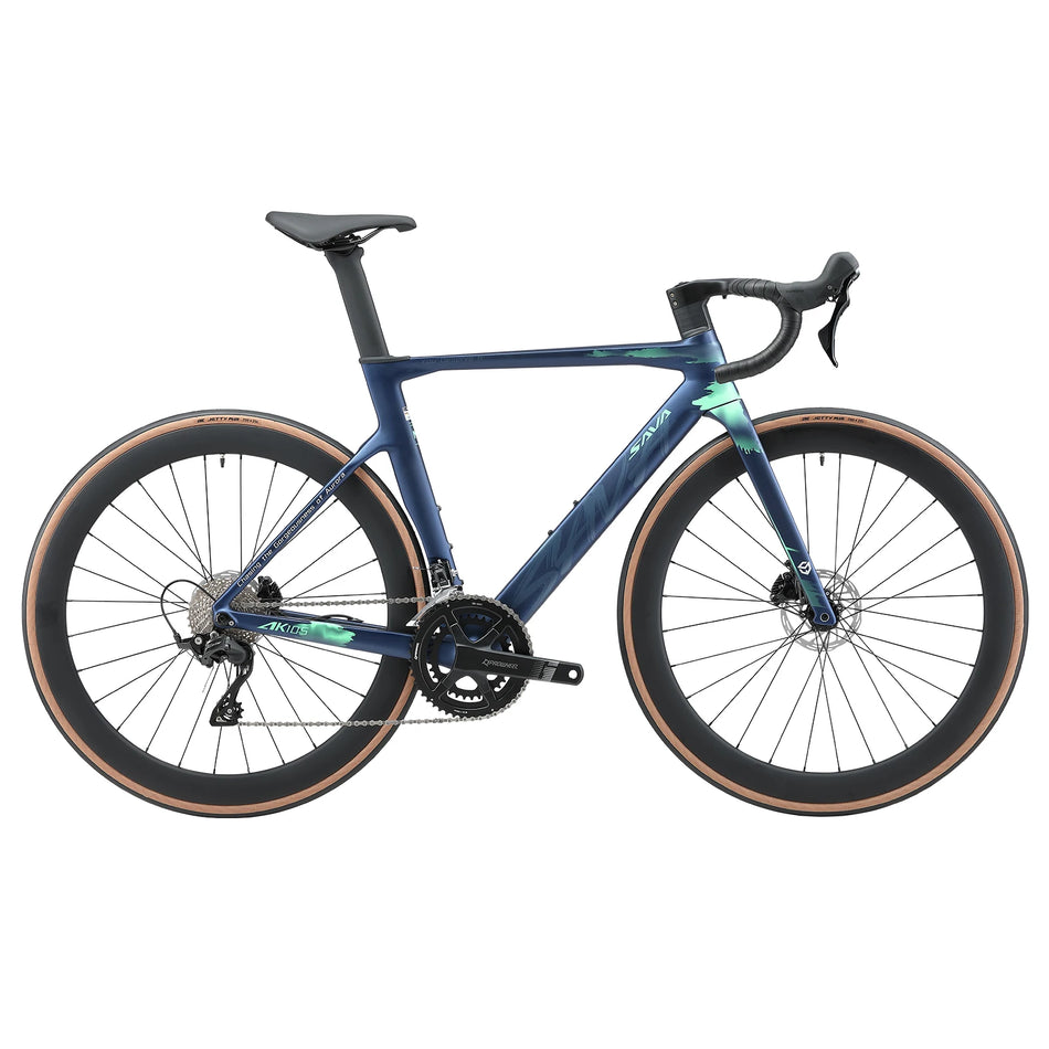 SAVA AK105 Carbon Fiber Road Bike 700C Unisex 24 Speed Double Disc Brake Racing UCI Proven Sturdy Frame with 105 R7120 Groups