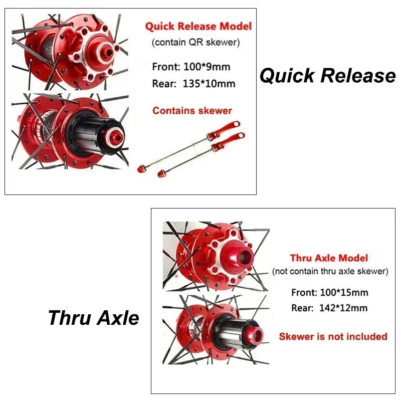 BUCKLOS Carbon MTB Wheelset – 26 / 27.5 / 29 Inch Disc Brake Wheels - Bike Wheelset
