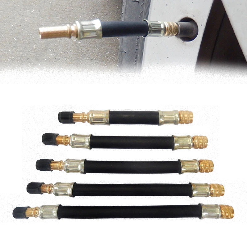 Bicycle Valve Flexible Extensions Hose Tire Valve Inflatable Rubber Hose MTB Road Bike Car Wheels Tire Valve Stems Extensions Tube Adapter