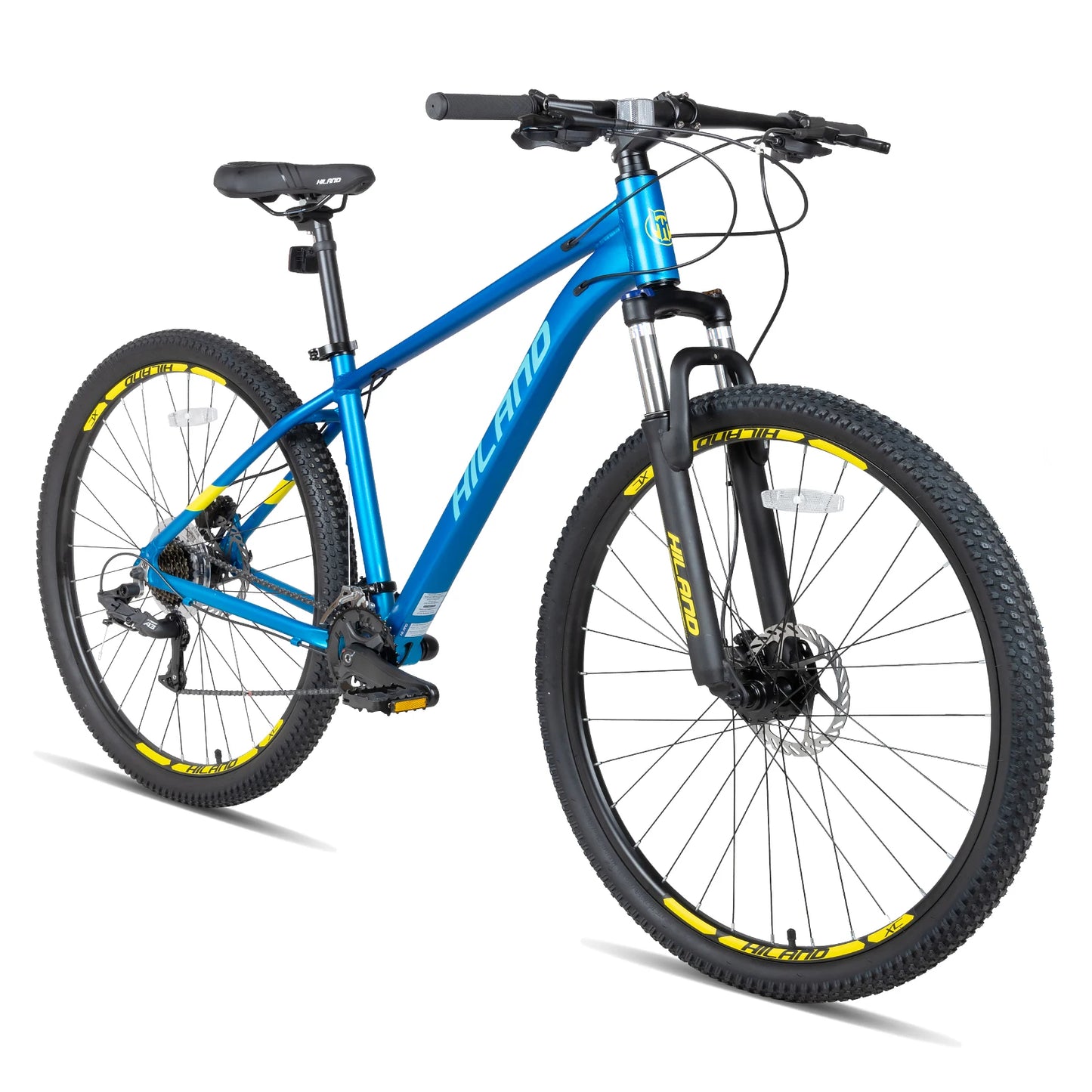 Hiland 29 Inch Mountain Bike for Men Adult Bicycle, Aluminum Hydraulic Disc-Brake 16-Speed with Lock-Out Suspension Fork