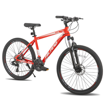 Hiland 26/27.5Inch Aluminum Mountain Bicycle Bike 24 Speeds with Disc Brake Suspension Fork