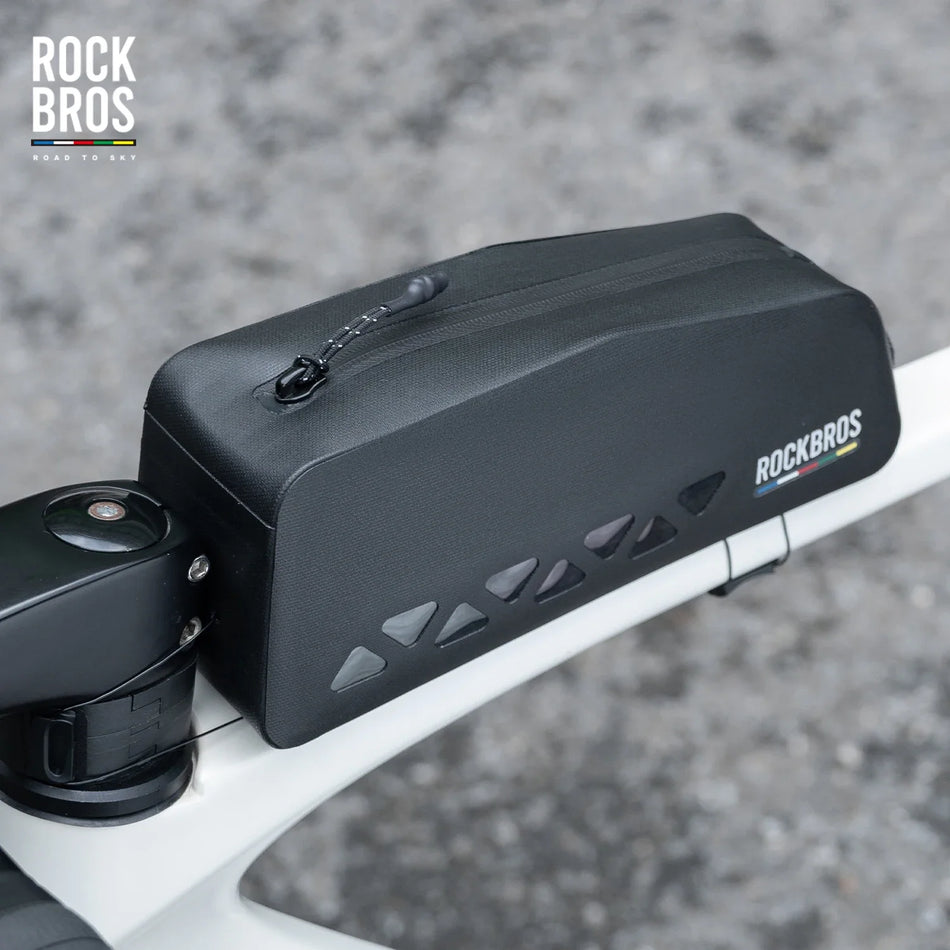 ROCKBROS Road to Sky Seamless Waterproof Triangle Bike Bag – Large Capacity Top Tube Frame Bag