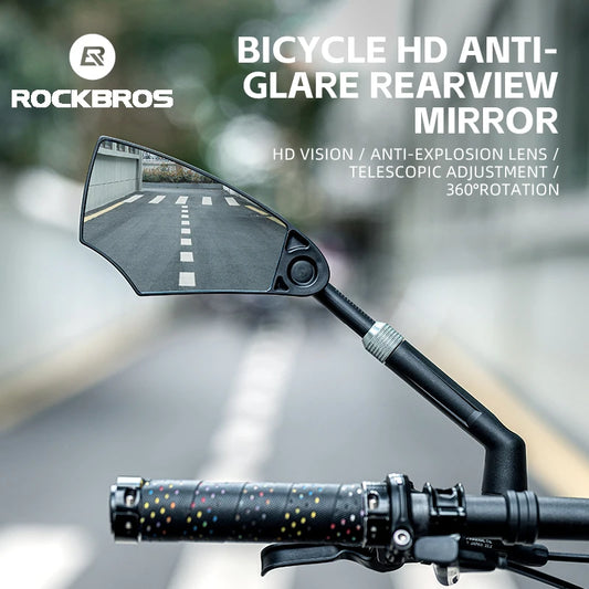 ROCKBROS FK283 Handlebar Bike Antiglare Mirror 360 Degree Flat Rotation