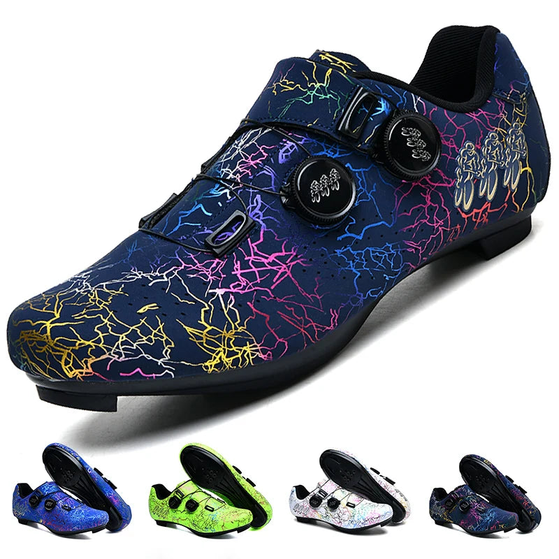 Professional Road Cycling Shoes with SPD Compatibility – Breathable Hard Sole Cycling Shoes for Men & Women