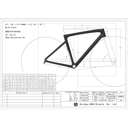 SAVA 2024 F20 Hawkeye Carbon Fiber Road Bike,  R16-R7120 24 Speeds, SHIMANO 105 R7120 Group Set And Hydraulic Disc