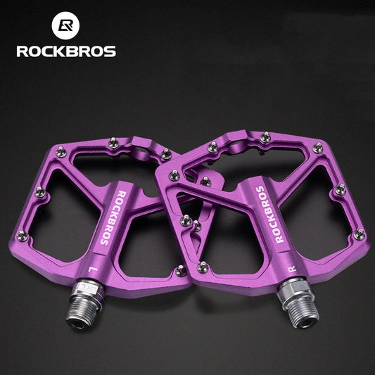 ROCKBROS Mountain Road Bike Flat Pedals 9/16" Sealed Bearing CNC Aluminum Alloy
