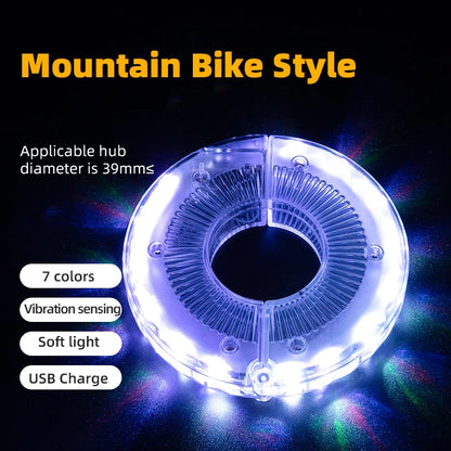 ROCKBROS Bicycle Wheel Light Smart 12 LED Flash Light Warning Light Kids Balance MTB Bike Light Vibration Sensing Light 1PCS