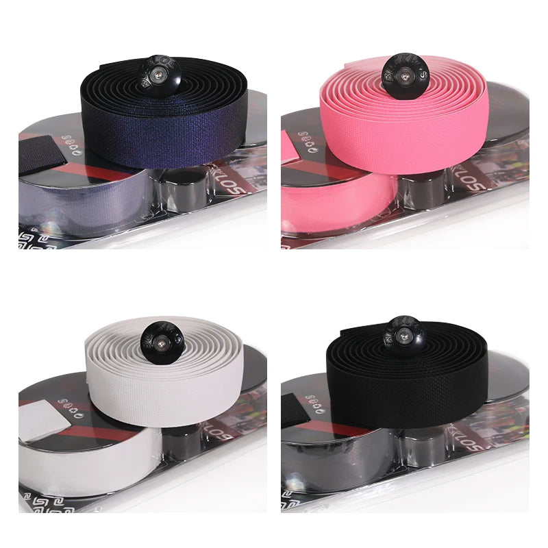 BUCKLOS Silicone EVA Road Bike Handlebar Tape Soft Comfortable Waterproof Non-slip Bicycle Tapes with Adhesive Strip And Bar Plug