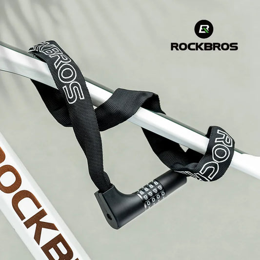 ROCKBROS Bike Chain Lock 4 Digit Code Bicycle Lock With 2 Keys