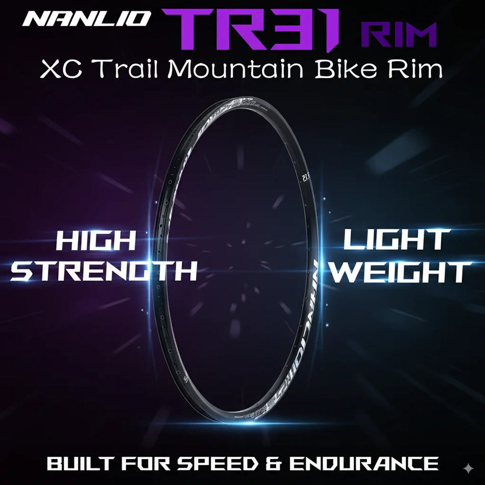 NANLIO TR31 27.5 Inch Mountain Bike Rim 31mm External Width Tubeless Compatible Durable Alloy Wheel for 1.95-2.5" Tires