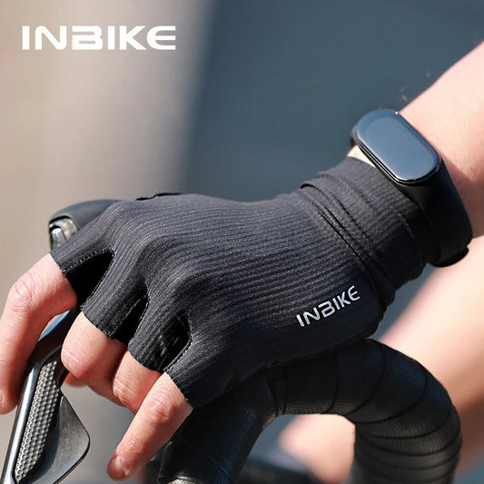 INBIKE 2023 Road Bike Riding Gloves Shock Absorption Cycling Gloves Half Finger MTB Gloves For Bicycle