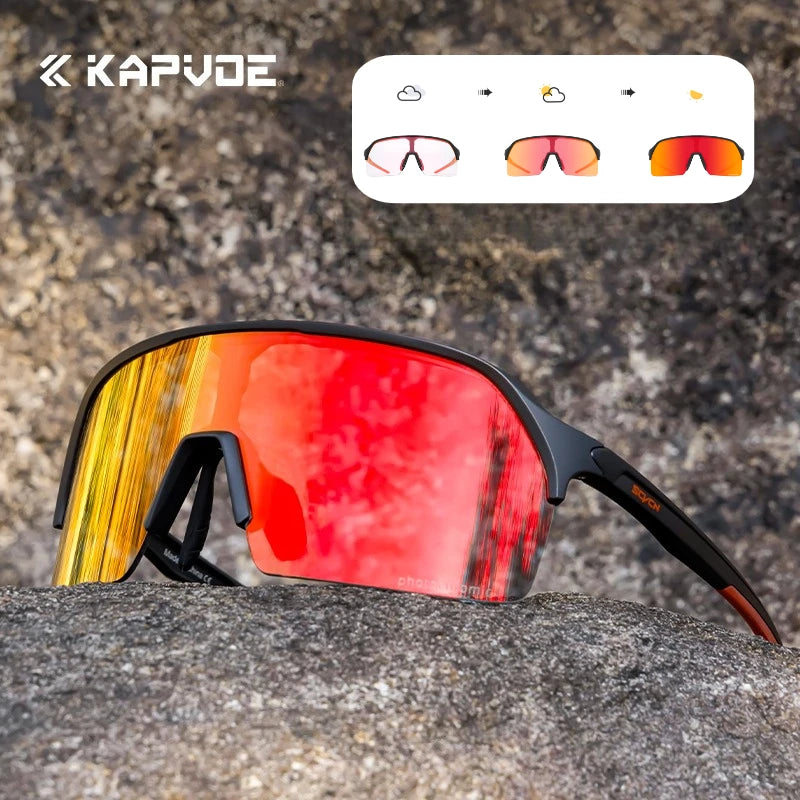 SCVCN Photochromic Polarized Cycling Sunglasses UV400 Protection Unisex Sports Eyewear for Driving And Bicycle Goggles