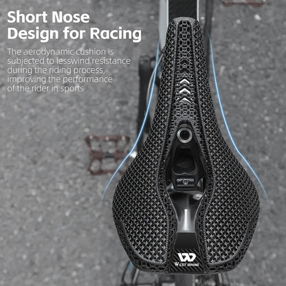 WEST BIKING 3D Printed Bicycle Saddle MTB, road bike racing, triathlon, and enduro cycling.