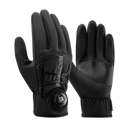 ROCKBROS Warm Bicycle Gloves Outdoor Touch Screen Winter Gloves Windproof Motorcycle Scooter Ski Anti-slip Thermal Bike Glove