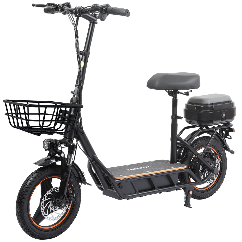 FREEBOY Adult Electric Scooter 750W Motor 48V 18Ah Battery 330Lbs Load Capacity Commuter Scooter with BCox Unisex Aluminum Alloy Frame