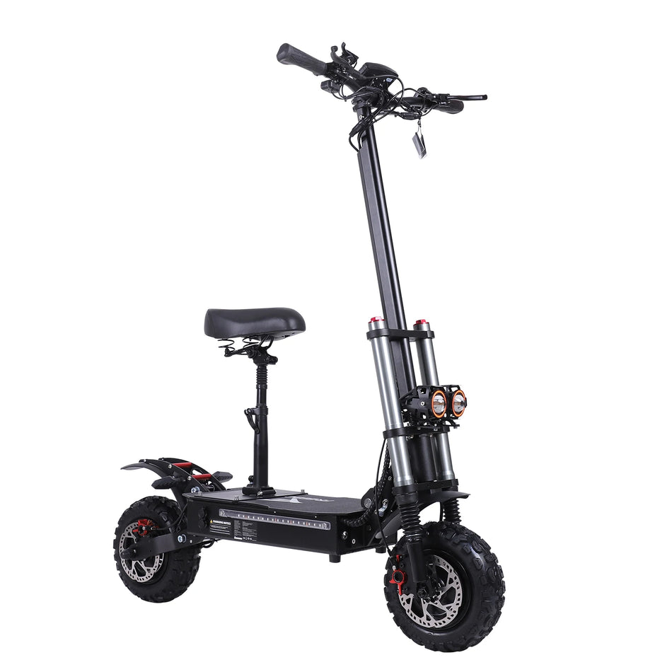FREEBOY 50Mph Electric Scooter for Adults with Seat 440lbs Load Dual 6000W Motor Off-road Dual Suspension Fast Scooter