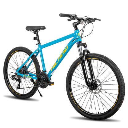 Hiland 26/27.5Inch Aluminum Mountain Bicycle Bike 24 Speeds with Disc Brake Suspension Fork