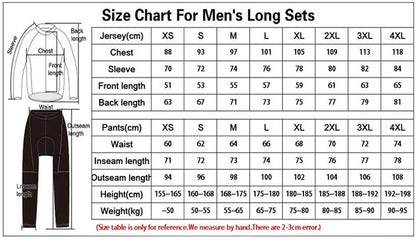 bikers wear size chart