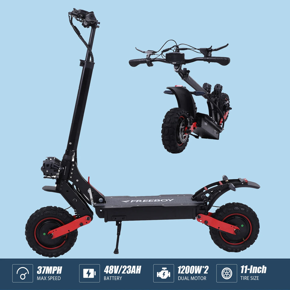 FREEBOY H6 Dual Motor Electric Scooter – 2400W | Velozzo