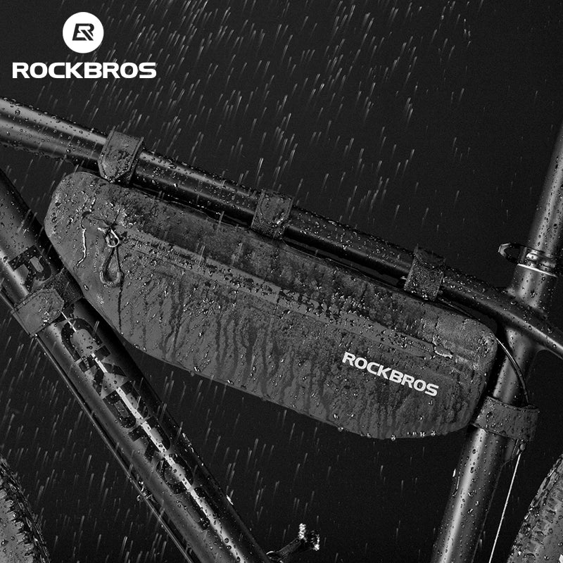 ROCKBROS 3L Waterproof Bike Top Tube Bag – Slim Frame Storage Pouch